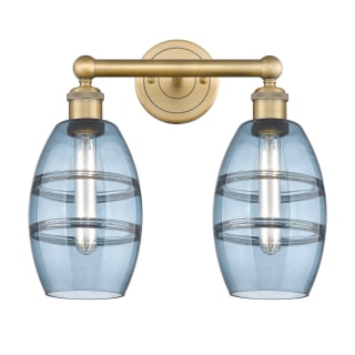 A thumbnail of the Innovations Lighting 616-2W 10 15 Vaz Vanity Brushed Brass / Princess Blue