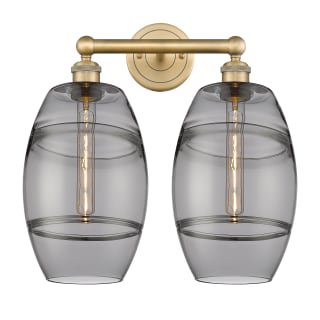 A thumbnail of the Innovations Lighting 616-2W 12 17 Vaz Vanity Brushed Brass / Light Smoke