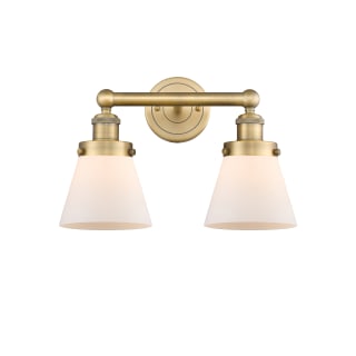 A thumbnail of the Innovations Lighting 616-2W-10-16 Cone Vanity Brushed Brass / Matte White