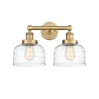 A thumbnail of the Innovations Lighting 616-2W-10-16-L Bell Vanity Brushed Brass / Clear Deco Swirl