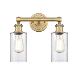 A thumbnail of the Innovations Lighting 616-2W-11-13 Clymer Vanity Brushed Brass / Clear