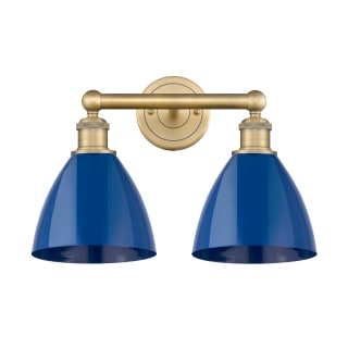 A thumbnail of the Innovations Lighting 616-2W-12-17 Plymouth Vanity Brushed Brass / Blue