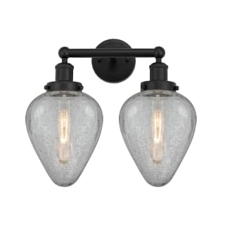 A thumbnail of the Innovations Lighting 616-2W-12-15 Geneseo Vanity Matte Black / Clear Crackle