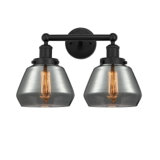 A thumbnail of the Innovations Lighting 616-2W-10-16 Fulton Vanity Matte Black / Plated Smoke