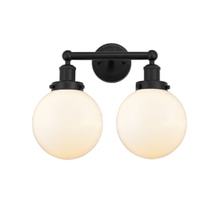 A thumbnail of the Innovations Lighting 616-2W-10-16-L Beacon Vanity Matte Black / Matte White