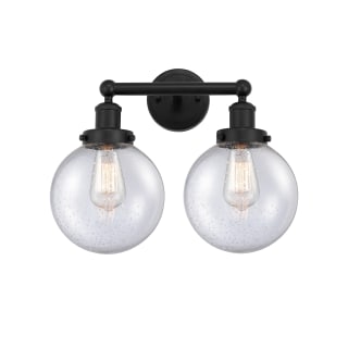 A thumbnail of the Innovations Lighting 616-2W-10-16-L Beacon Vanity Matte Black / Seedy