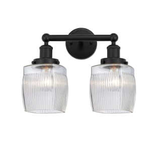 A thumbnail of the Innovations Lighting 616-2W-12-15 Colton Vanity Matte Black / Clear Crackle