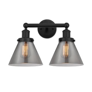 A thumbnail of the Innovations Lighting 616-2W-10-16-L Cone Vanity Matte Black / Plated Smoke