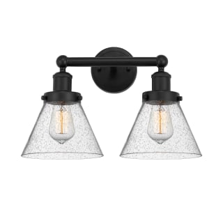 A thumbnail of the Innovations Lighting 616-2W-10-16-L Cone Vanity Matte Black / Seedy