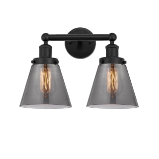 A thumbnail of the Innovations Lighting 616-2W-10-16 Cone Vanity Matte Black / Plated Smoke