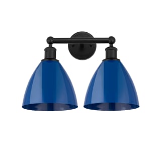 A thumbnail of the Innovations Lighting 616-2W-12-17 Plymouth Vanity Matte Black / Blue