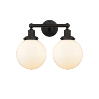 A thumbnail of the Innovations Lighting 616-2W-10-16-L Beacon Vanity Oil Rubbed Bronze / Matte White