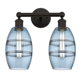 A thumbnail of the Innovations Lighting 616-2W 10 15 Vaz Vanity Oil Rubbed Bronze / Princess Blue