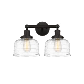 A thumbnail of the Innovations Lighting 616-2W-10-16-L Bell Vanity Oil Rubbed Bronze / Clear Deco Swirl