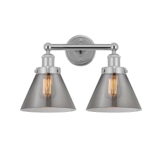 A thumbnail of the Innovations Lighting 616-2W-10-16-L Cone Vanity Polished Chrome / Plated Smoke