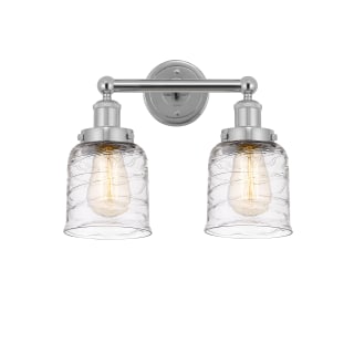 A thumbnail of the Innovations Lighting 616-2W-10-16 Bell Vanity Polished Chrome / Clear Deco Swirl