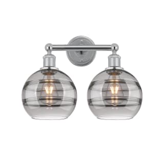 A thumbnail of the Innovations Lighting 616-2W 12 17 Rochester Vanity Polished Chrome / Light Smoke