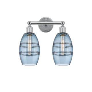 A thumbnail of the Innovations Lighting 616-2W 10 15 Vaz Vanity Polished Chrome / Princess Blue