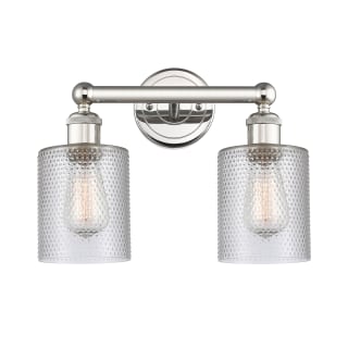 A thumbnail of the Innovations Lighting 616-2W-12-14 Cobbleskill Vanity Polished Nickel / Clear