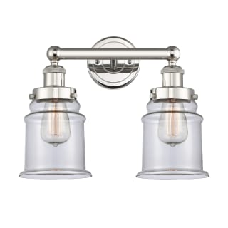 A thumbnail of the Innovations Lighting 616-2W-13-15 Canton Vanity Polished Nickel / Clear