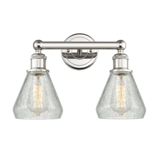 A thumbnail of the Innovations Lighting 616-2W-13-15 Conesus Vanity Polished Nickel / Clear Crackle