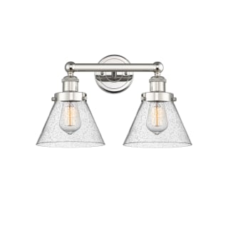 A thumbnail of the Innovations Lighting 616-2W-10-16-L Cone Vanity Polished Nickel / Seedy