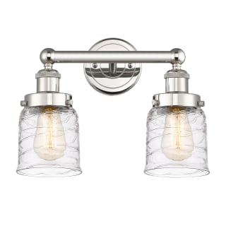 A thumbnail of the Innovations Lighting 616-2W-10-16 Bell Vanity Polished Nickel / Clear Deco Swirl