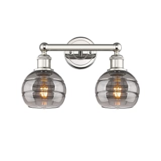 A thumbnail of the Innovations Lighting 616-2W 10 15 Rochester Vanity Polished Nickel / Light Smoke