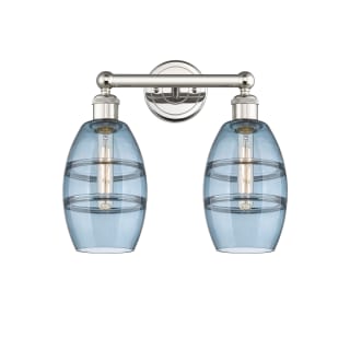 A thumbnail of the Innovations Lighting 616-2W 10 15 Vaz Vanity Polished Nickel / Princess Blue