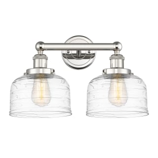 A thumbnail of the Innovations Lighting 616-2W-10-16-L Bell Vanity Polished Nickel / Clear Deco Swirl