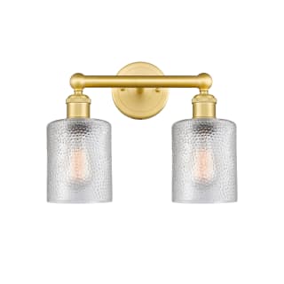 A thumbnail of the Innovations Lighting 616-2W-12-14 Cobbleskill Vanity Satin Gold / Clear