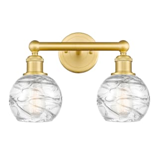 A thumbnail of the Innovations Lighting 616-2W-11-15 Athens Vanity Satin Gold / Clear Deco Swirl