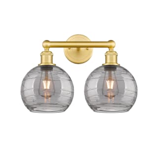 A thumbnail of the Innovations Lighting 616-2W 12 17 Athens Deco Swirl Vanity Satin Gold / Light Smoke Deco Swirl