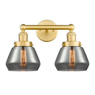 A thumbnail of the Innovations Lighting 616-2W-10-16 Fulton Vanity Satin Gold / Plated Smoke