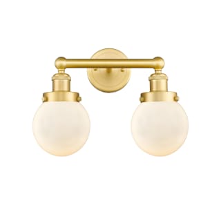 A thumbnail of the Innovations Lighting 616-2W-10-16 Beacon Vanity Satin Gold / Matte White