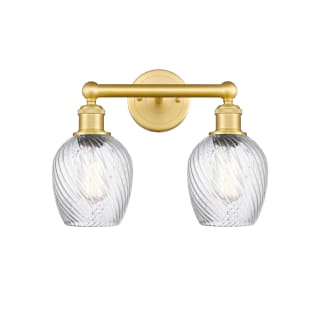 A thumbnail of the Innovations Lighting 616-2W-12-14 Salina Vanity Satin Gold / Clear Spiral Fluted