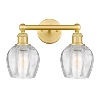 A thumbnail of the Innovations Lighting 616-2W-11-15 Norfolk Vanity Satin Gold / Clear