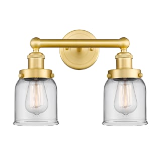 A thumbnail of the Innovations Lighting 616-2W-10-16 Bell Vanity Satin Gold / Clear