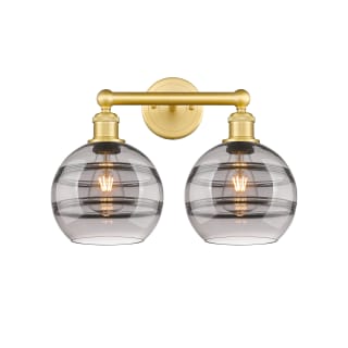 A thumbnail of the Innovations Lighting 616-2W 12 17 Rochester Vanity Satin Gold / Light Smoke