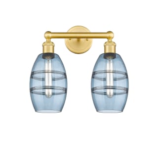 A thumbnail of the Innovations Lighting 616-2W 10 15 Vaz Vanity Satin Gold / Princess Blue