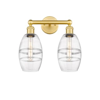 A thumbnail of the Innovations Lighting 616-2W 10 15 Vaz Vanity Satin Gold / Clear