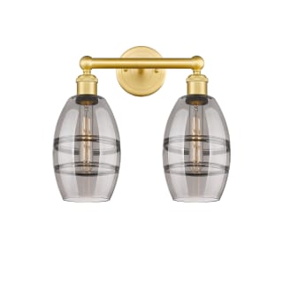 A thumbnail of the Innovations Lighting 616-2W 10 15 Vaz Vanity Satin Gold / Light Smoke