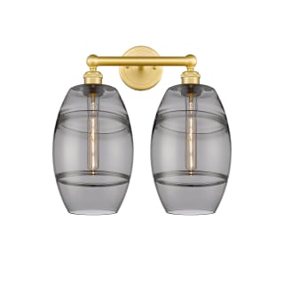 A thumbnail of the Innovations Lighting 616-2W 12 17 Vaz Vanity Satin Gold / Light Smoke