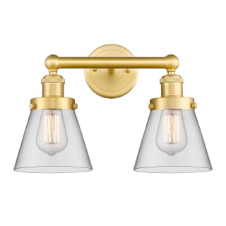 A thumbnail of the Innovations Lighting 616-2W-10-16 Cone Vanity Satin Gold / Clear