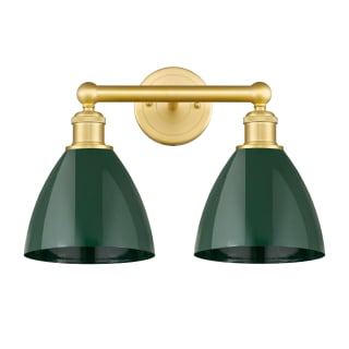 A thumbnail of the Innovations Lighting 616-2W-12-17 Plymouth Vanity Satin Gold / Green