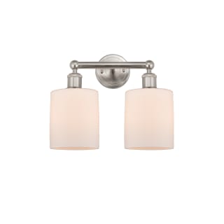 A thumbnail of the Innovations Lighting 616-2W-12-14 Cobbleskill Vanity Brushed Satin Nickel / Matte White