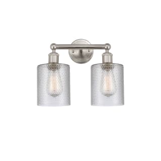 A thumbnail of the Innovations Lighting 616-2W-12-14 Cobbleskill Vanity Brushed Satin Nickel / Clear