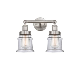 A thumbnail of the Innovations Lighting 616-2W-11-14 Canton Vanity Brushed Satin Nickel / Clear