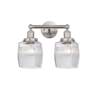 A thumbnail of the Innovations Lighting 616-2W-12-15 Colton Vanity Brushed Satin Nickel / Clear Crackle