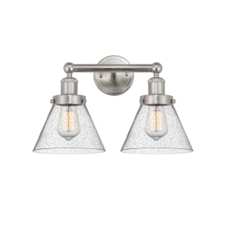 A thumbnail of the Innovations Lighting 616-2W-10-16-L Cone Vanity Brushed Satin Nickel / Seedy